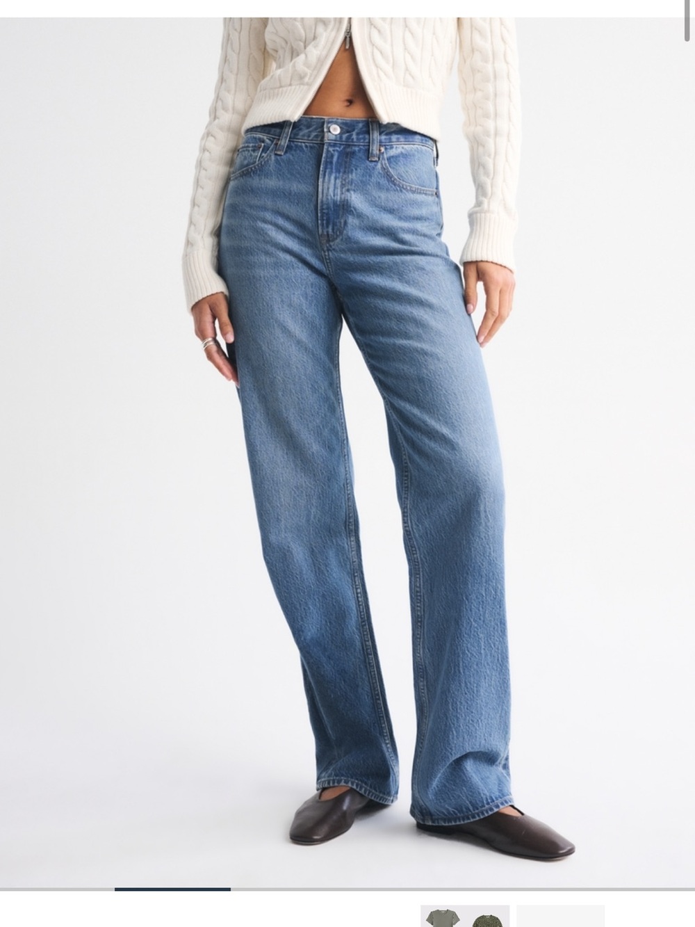 Abercrombie high rise loose jean